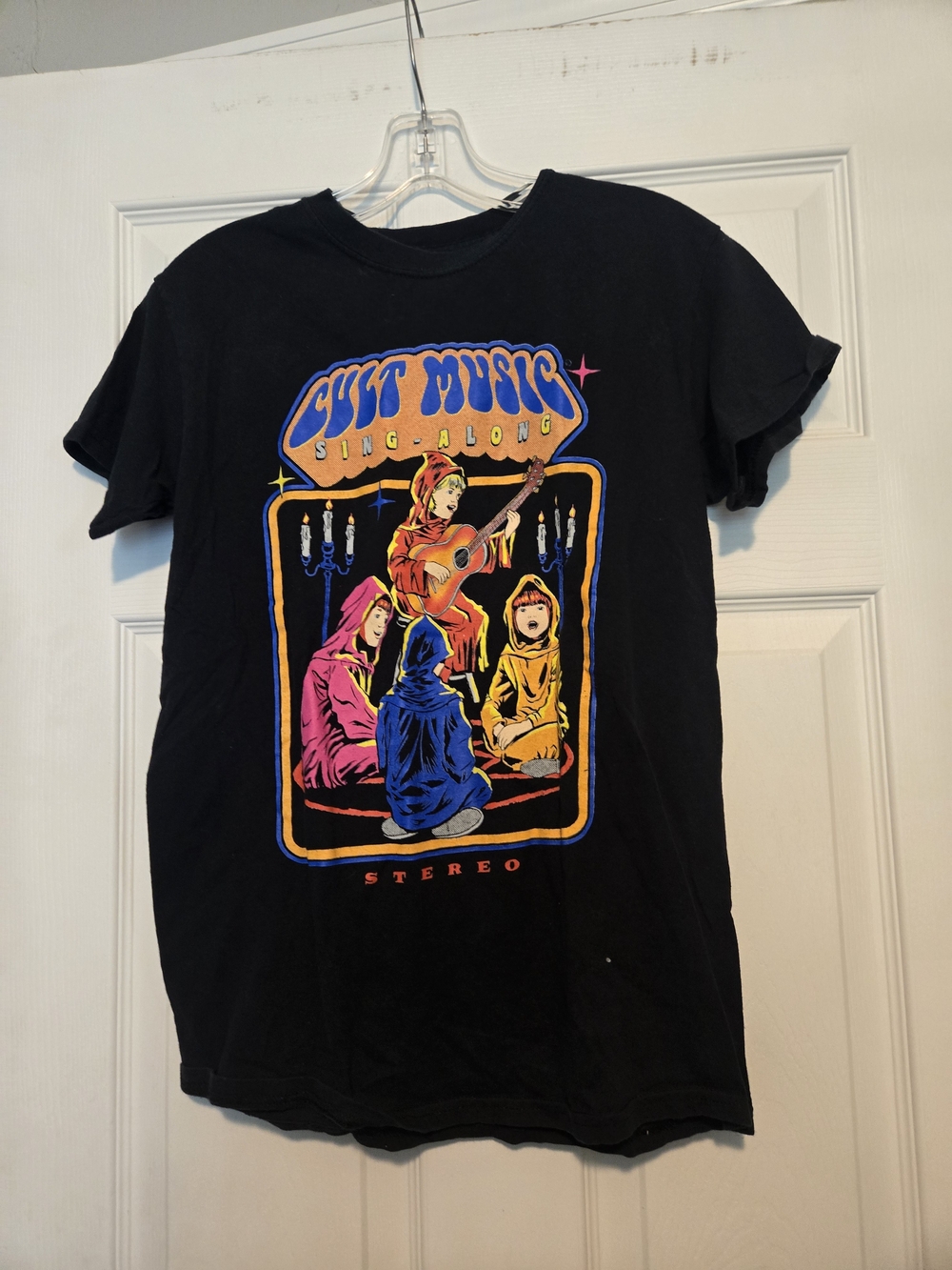Threadless Black Graphic Tee Cult Musoc Sing Along